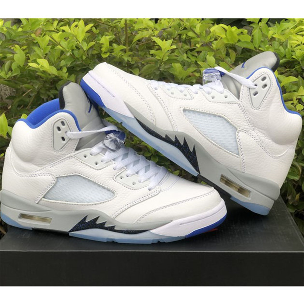 Air Jordan 5“Stealth 2.0” White And Blue Sneaker - 