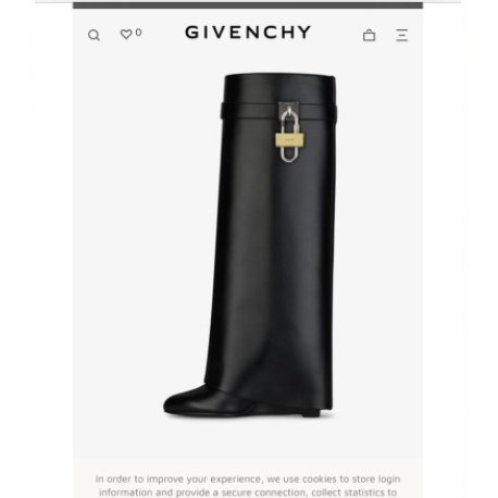 Givenchy Shark Lock Pant Boots In Leather - DesignerGu