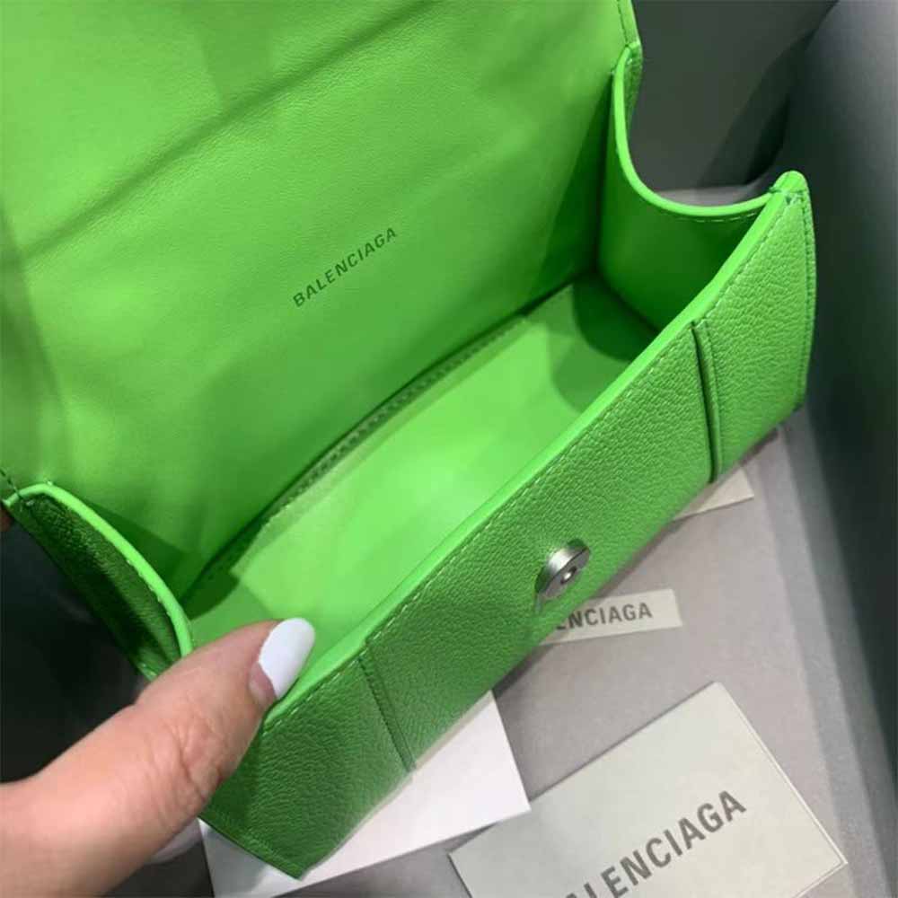 [50% Discount]Balenciaga Hourglass Top Handle Bag In Green - 