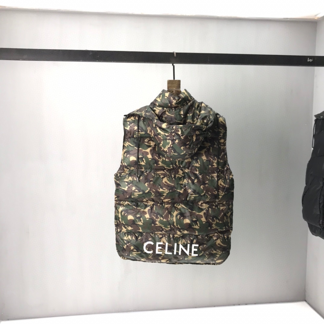 Celine  Loose Jacket In Printed Nylon(Detachable Hood) - 