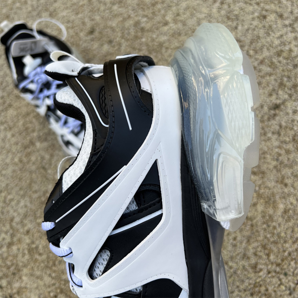 Balenciaga Men's Track Trainers Clear Sole In White - 