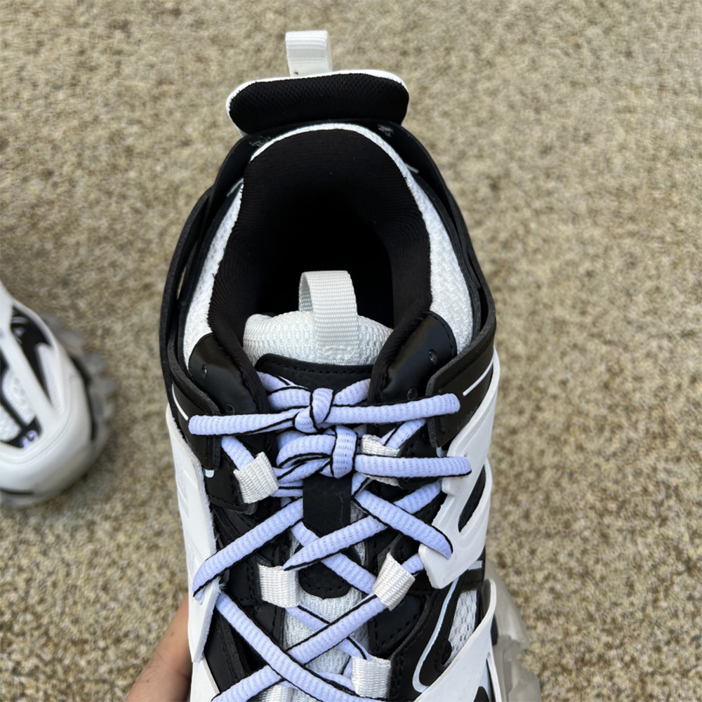Balenciaga Men's Track Trainers Clear Sole In White - 