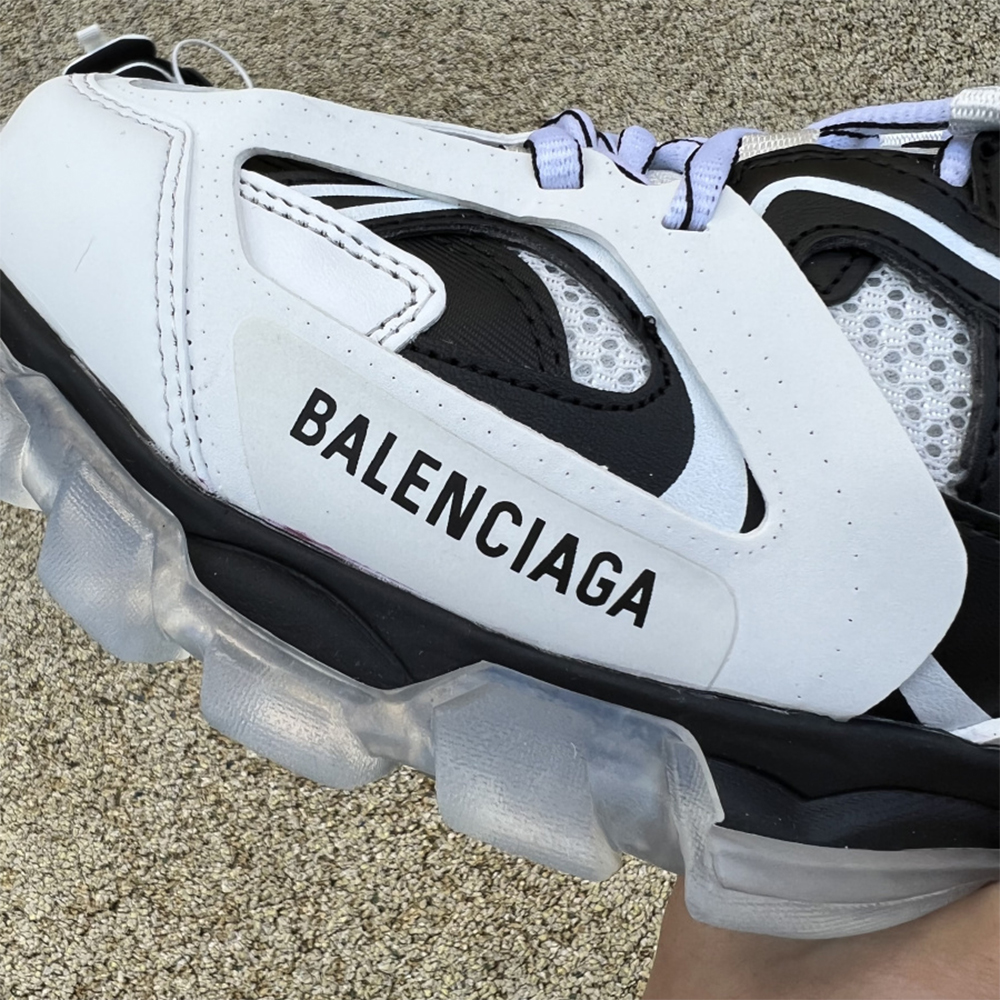 Balenciaga Men's Track Trainers Clear Sole In White - 