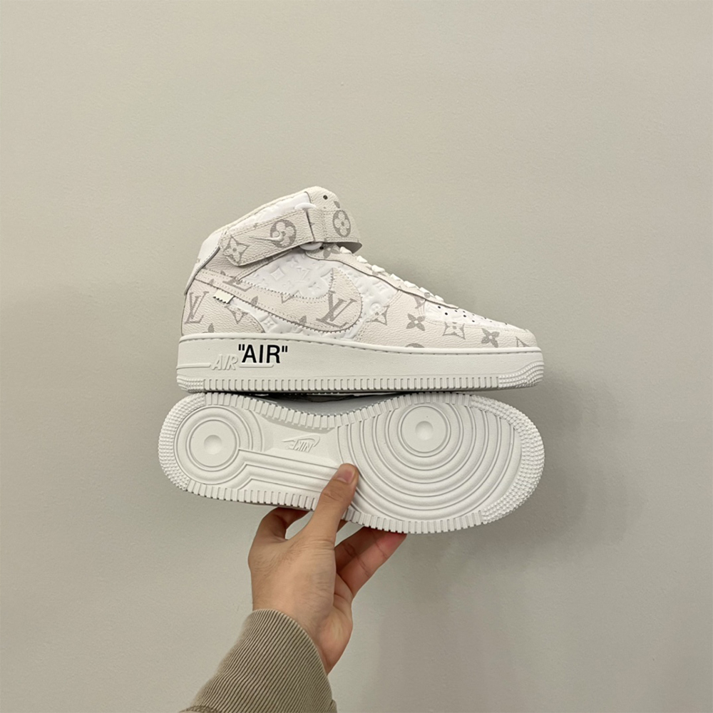 Louis Vuitton X Nike Air Force 1 Mid-Top Sneaker In White - 
