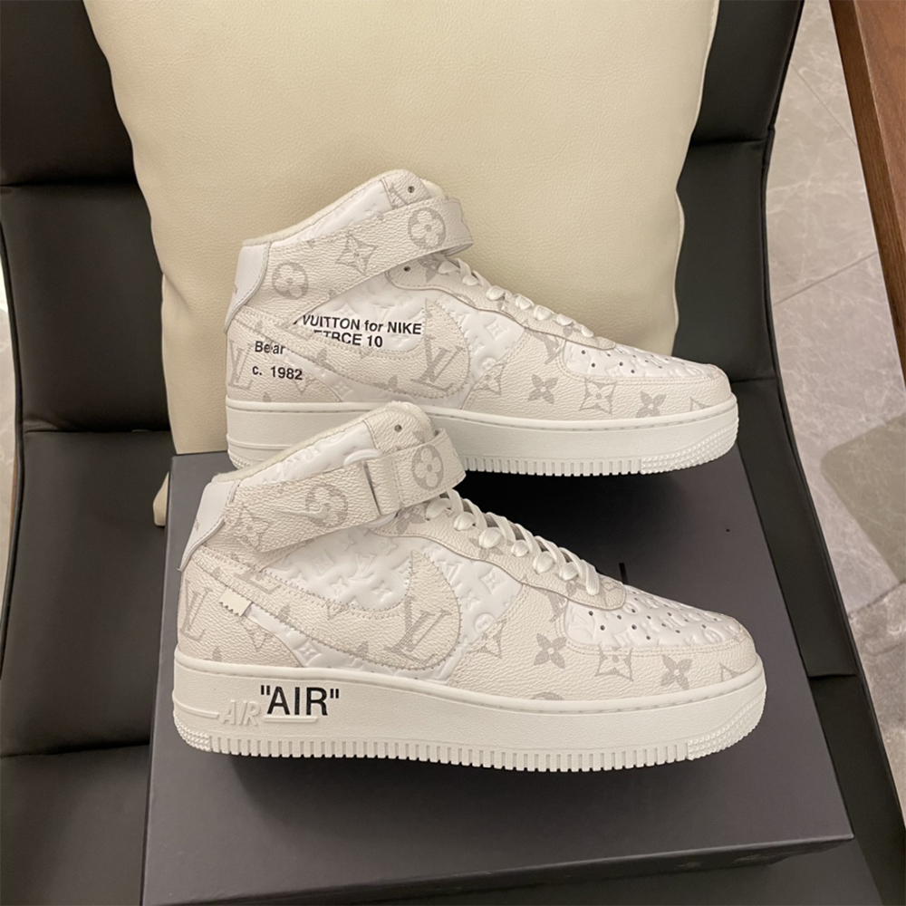 Louis Vuitton X Nike Air Force 1 Mid-Top Sneaker In White - 
