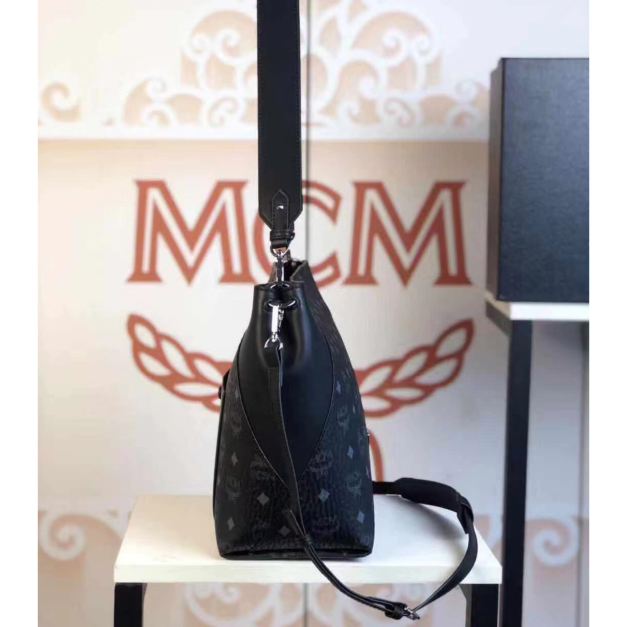 MCM Monogram Print Tote Bag(28-25-14cm) - 