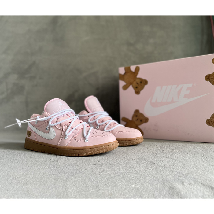 Jordan AJ 1 Low Sneaker In Pink   DC0774-601 - DesignerGu