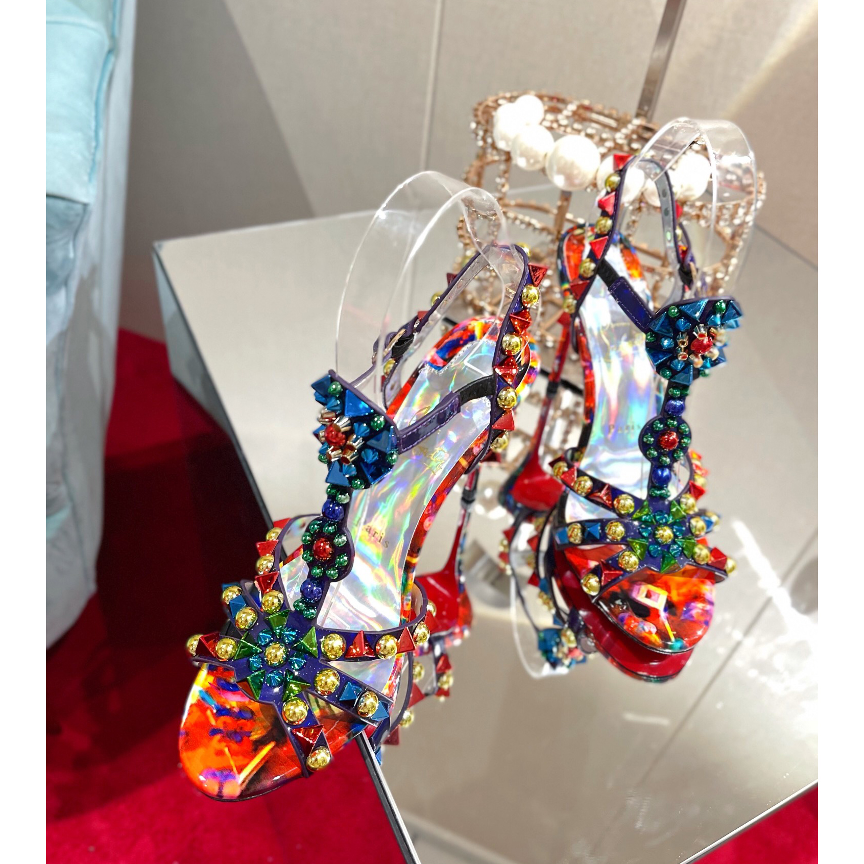 Christian Louboutin Multicolor Sandal（10cm Heel Height） - DesignerGu