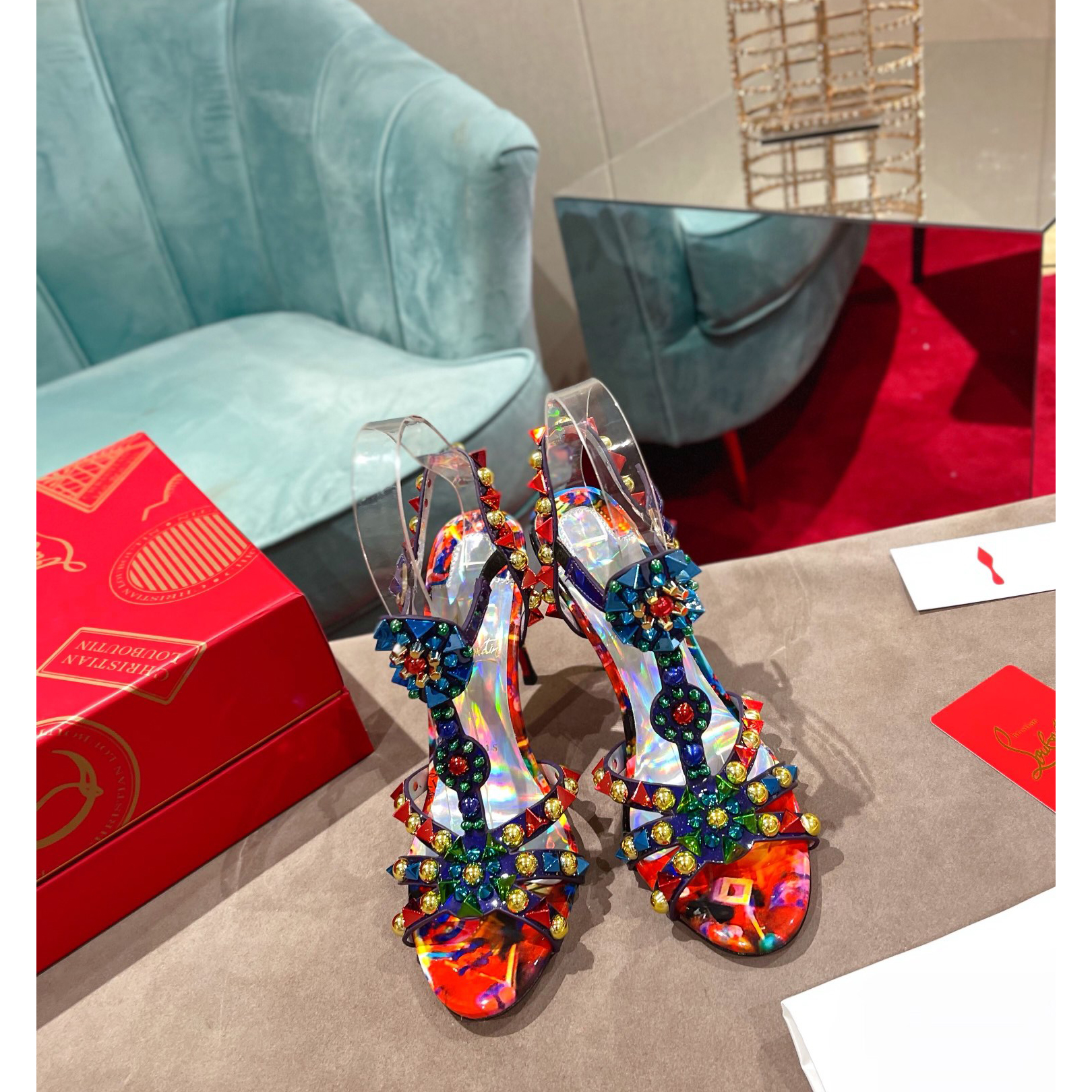 Christian Louboutin Multicolor Sandal（10cm Heel Height） - DesignerGu