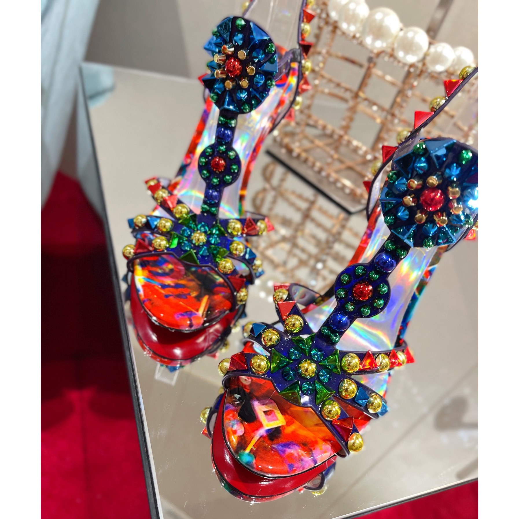 Christian Louboutin Multicolor Sandal（10cm Heel Height） - DesignerGu