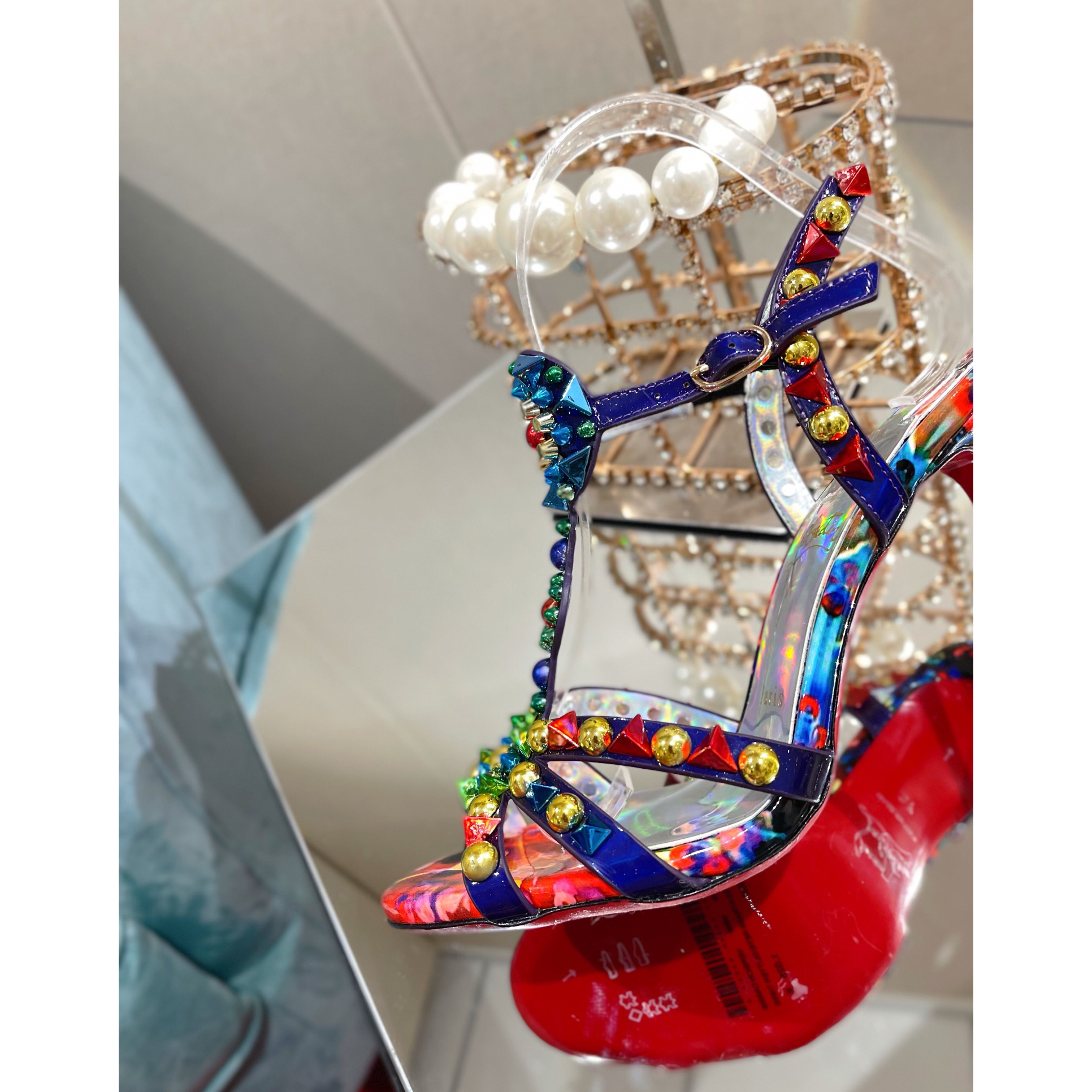 Christian Louboutin Multicolor Sandal（10cm Heel Height） - DesignerGu