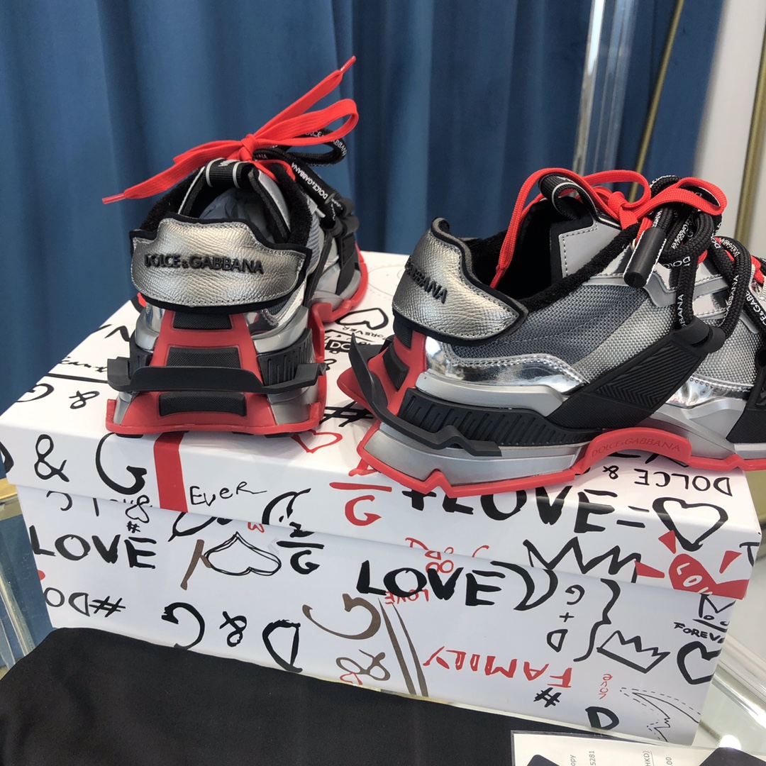 Dolce & Gabbana Mixed-Material Space Sneakers - 