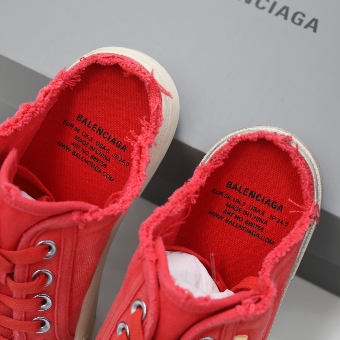Balenciaga Men's Paris Sneaker Mule In Red - 