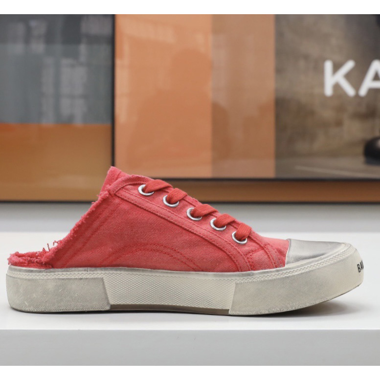 Balenciaga Men's Paris Sneaker Mule In Red - 