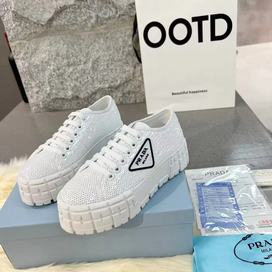 Prada Double Wheel Sequin sneakers - 