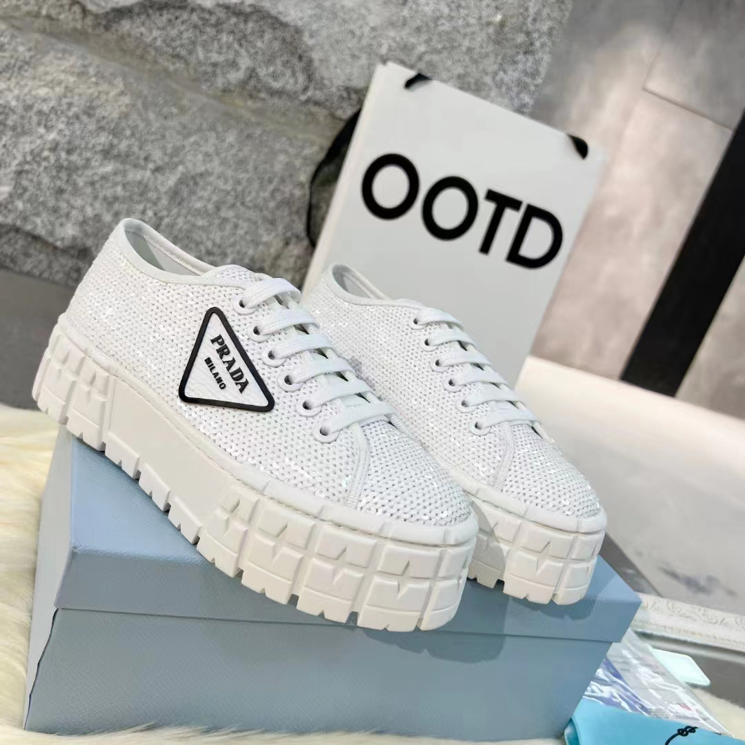 Prada Double Wheel Sequin sneakers - 