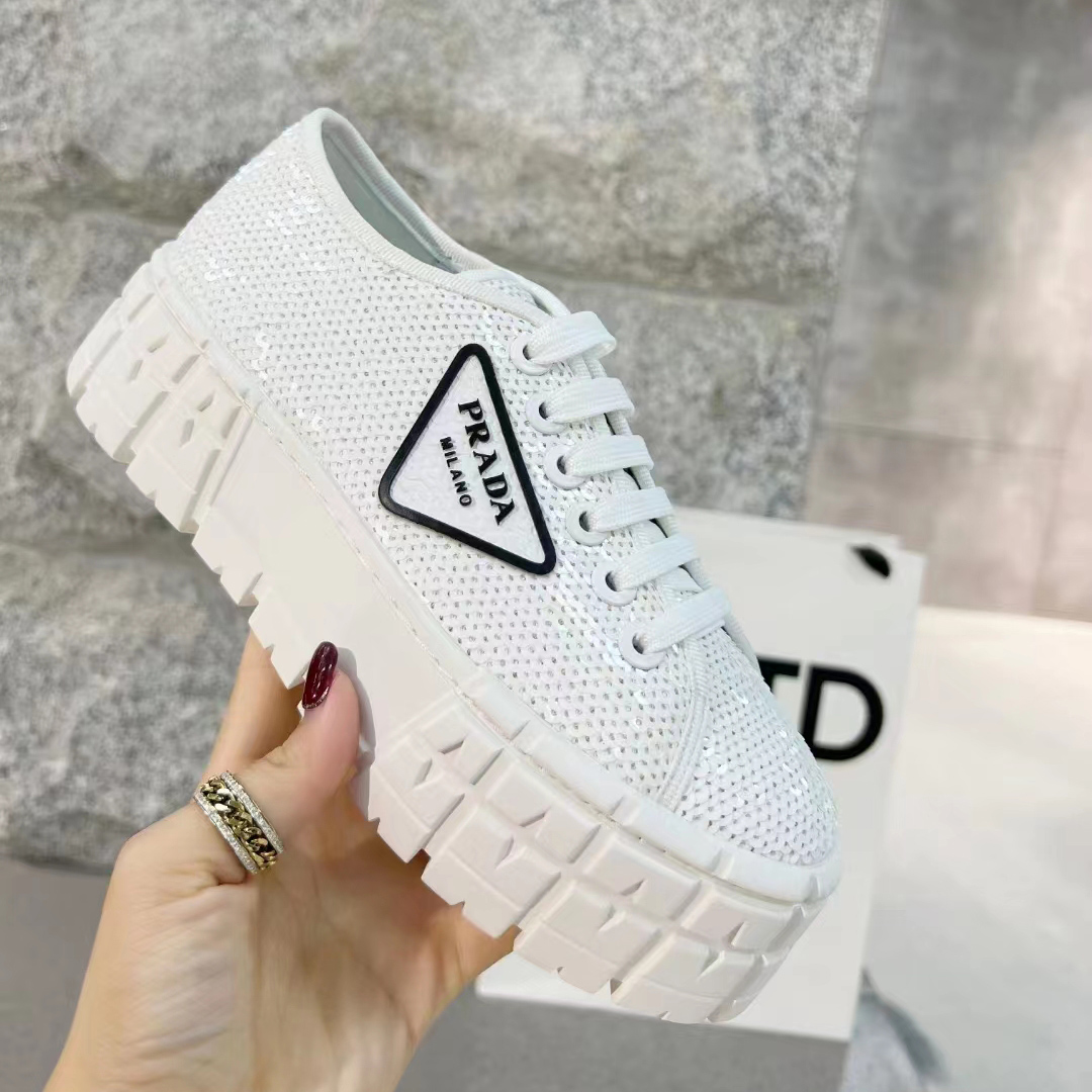 Prada Double Wheel Sequin sneakers - 