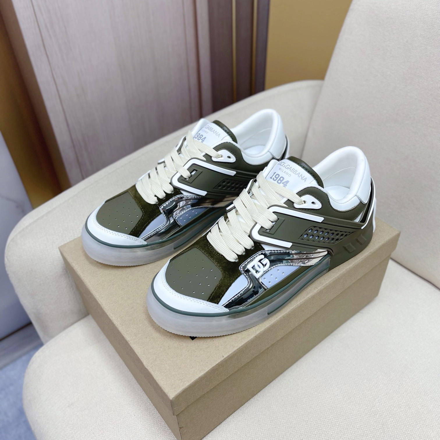 Dolce & Gabbana Calfskin Custom 2.Zero Sneakers - DesignerGu