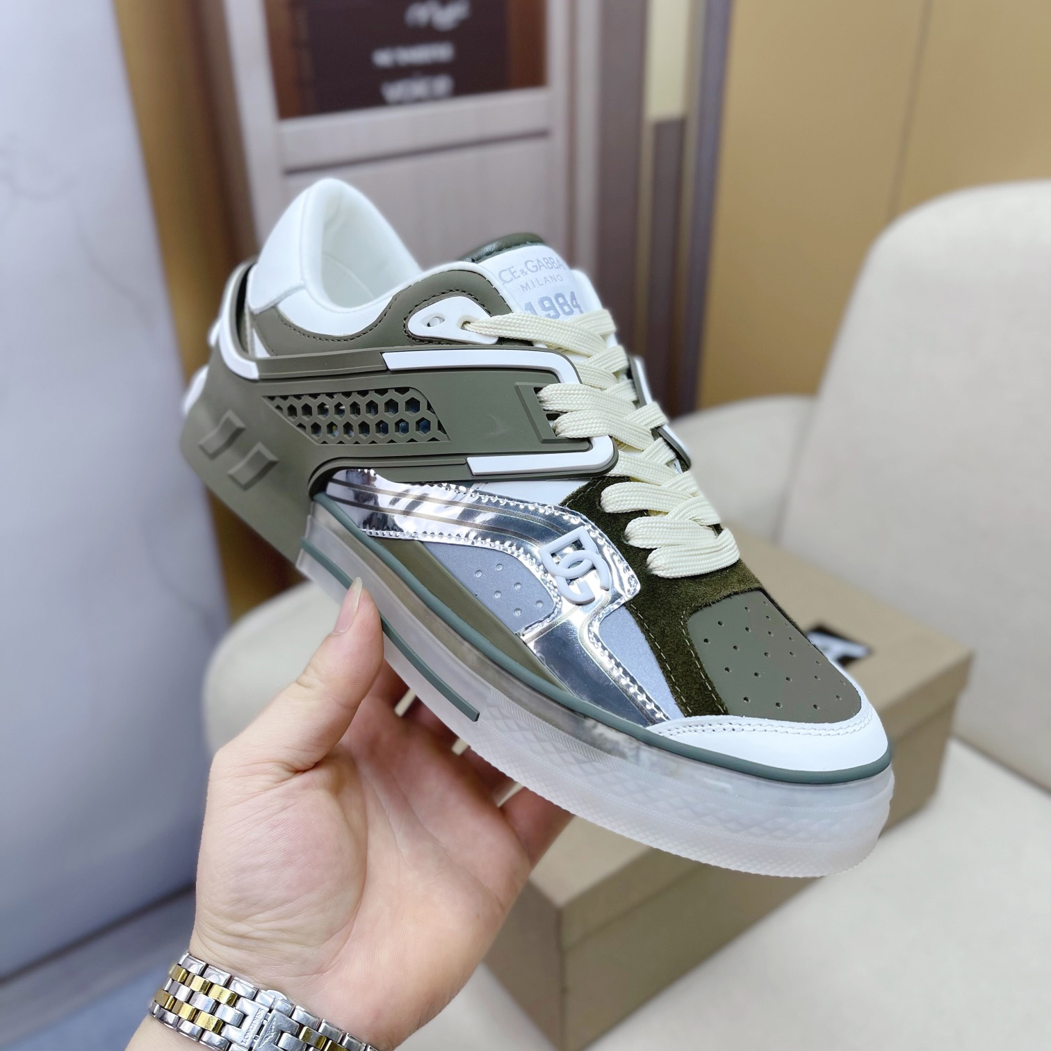 Dolce & Gabbana Calfskin Custom 2.Zero Sneakers - 
