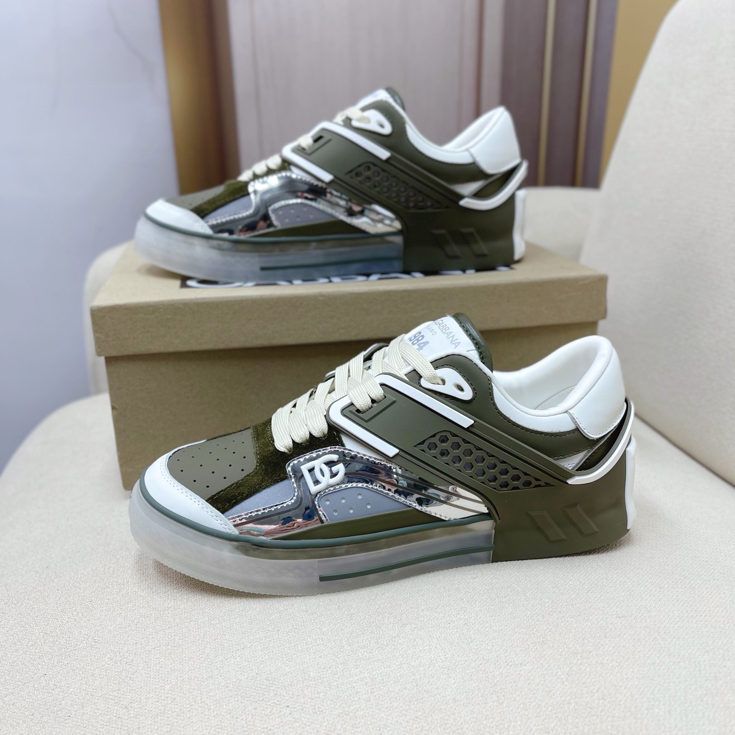 Dolce & Gabbana Calfskin Custom 2.Zero Sneakers - 