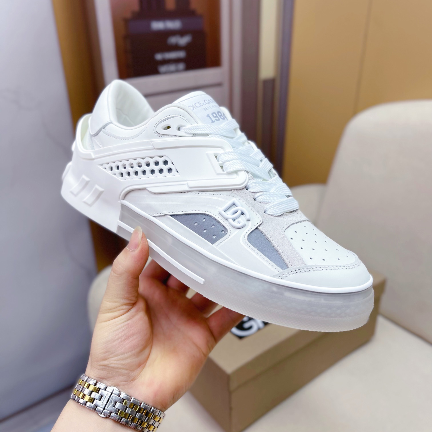Dolce & Gabbana Calfskin Custom 2.Zero Sneakers - 