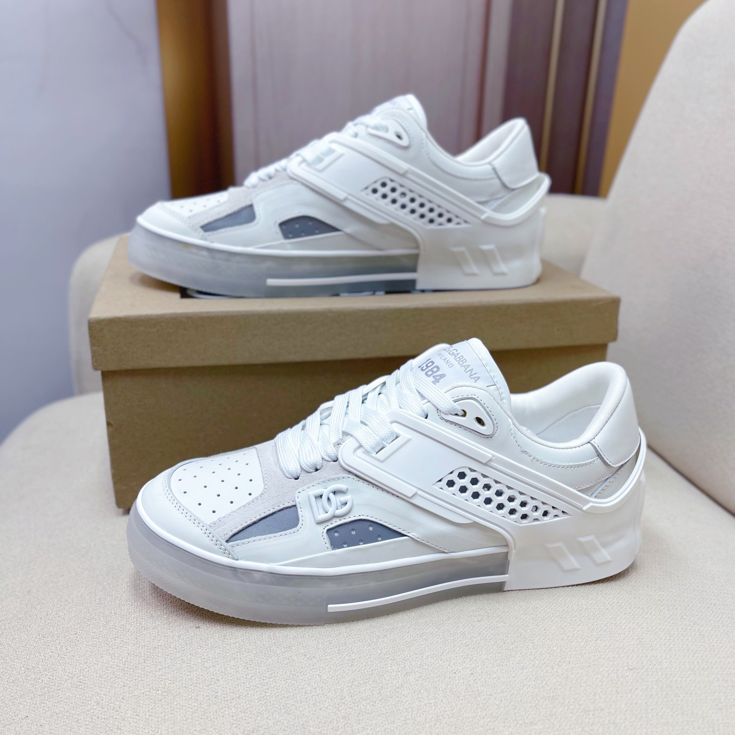 Dolce & Gabbana Calfskin Custom 2.Zero Sneakers - 