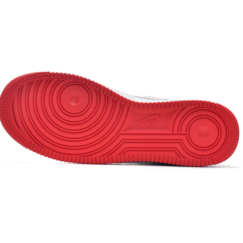 Nike Air Force 1 Low Contrast Stitch Red Sneaker   CV1724-100  - 