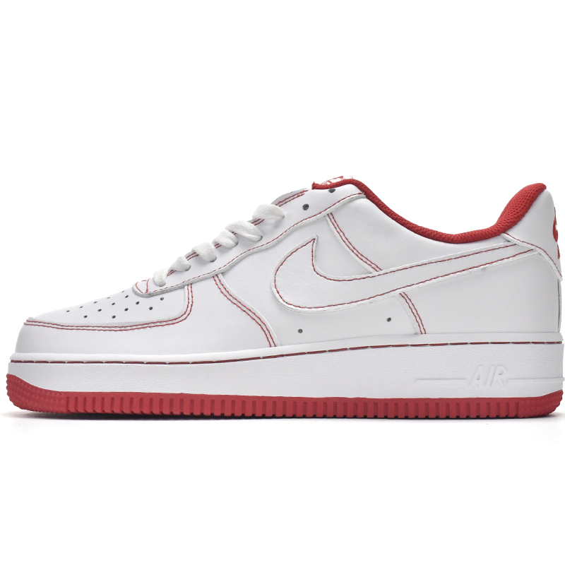 Nike Air Force 1 Low Contrast Stitch Red Sneaker   CV1724-100  - 