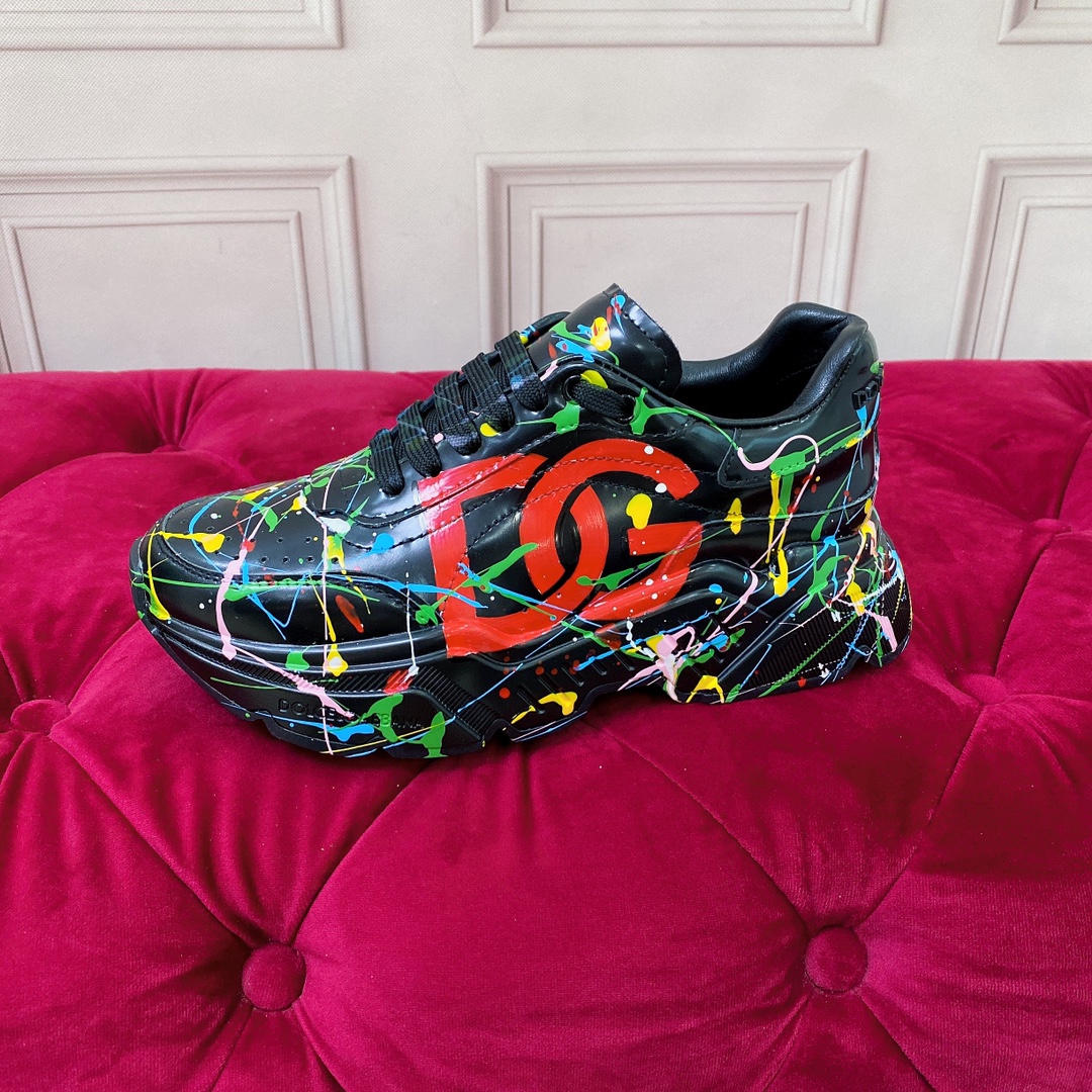 Dolce & Gabbana Mixed-Materials Daymaster Sneakers - 