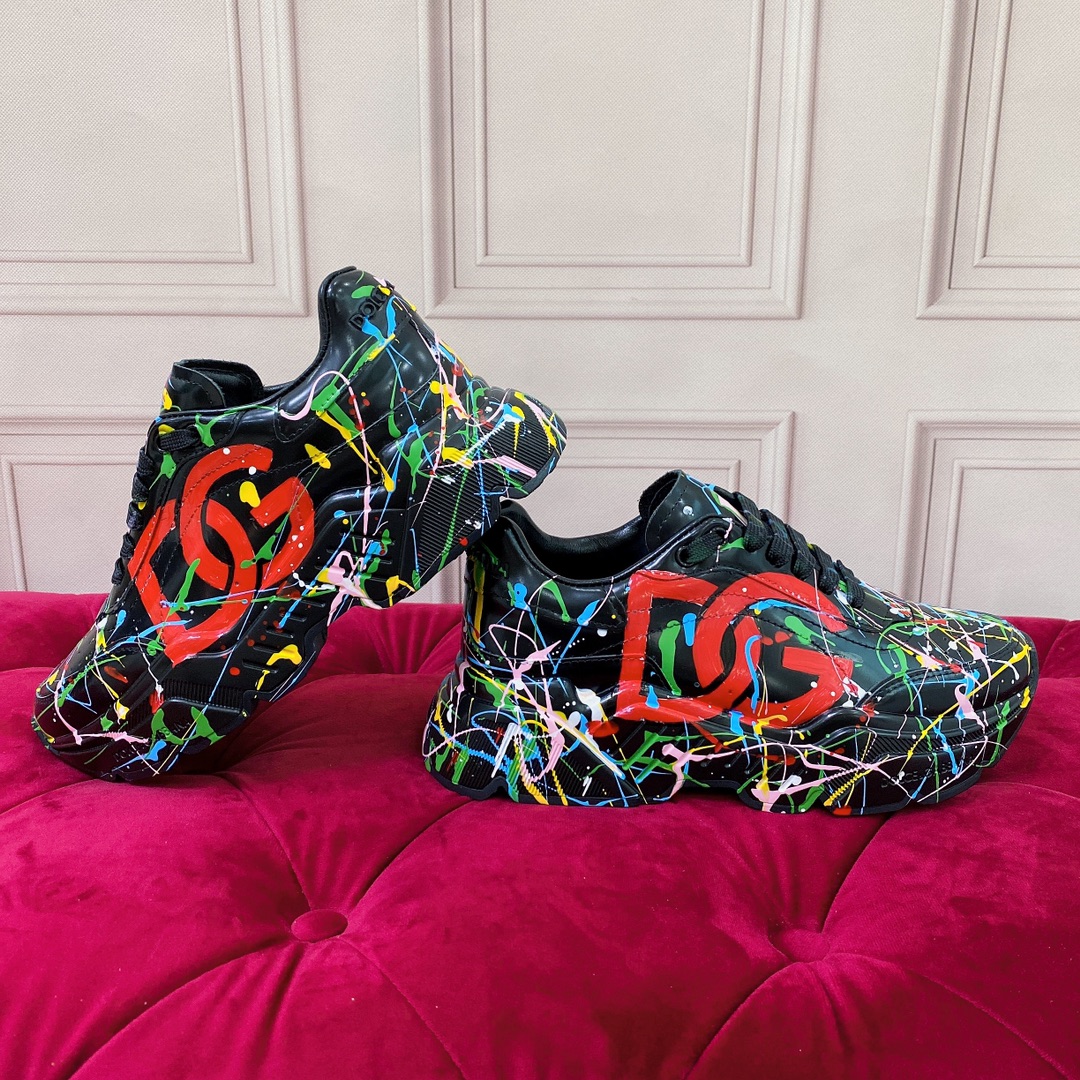 Dolce & Gabbana Mixed-Materials Daymaster Sneakers - 