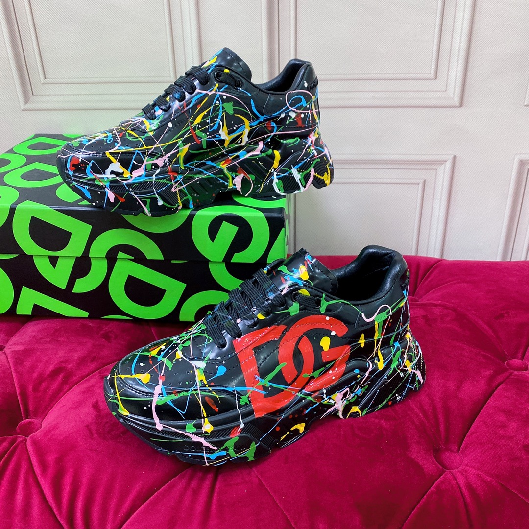 Dolce & Gabbana Mixed-Materials Daymaster Sneakers - 