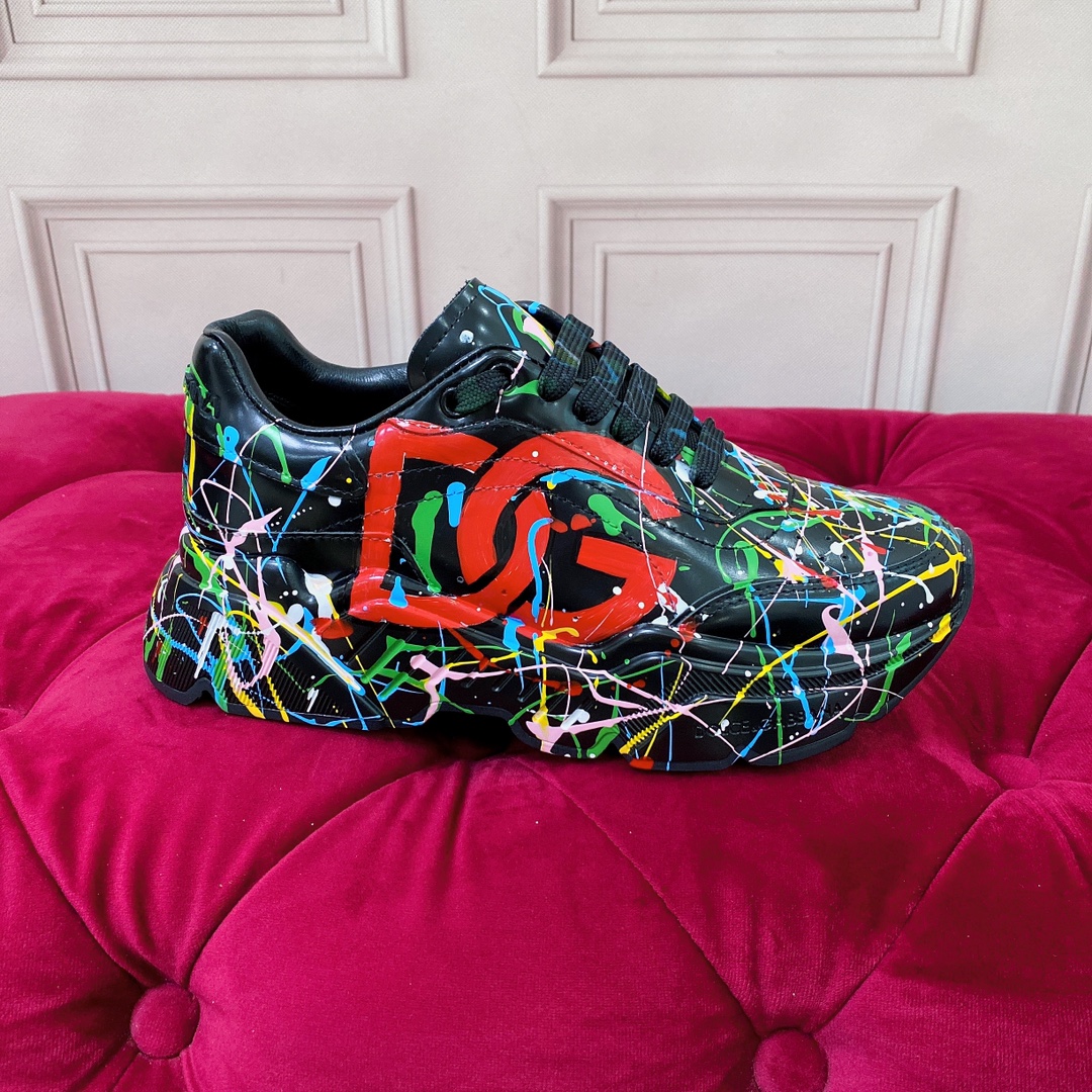Dolce & Gabbana Mixed-Materials Daymaster Sneakers - 