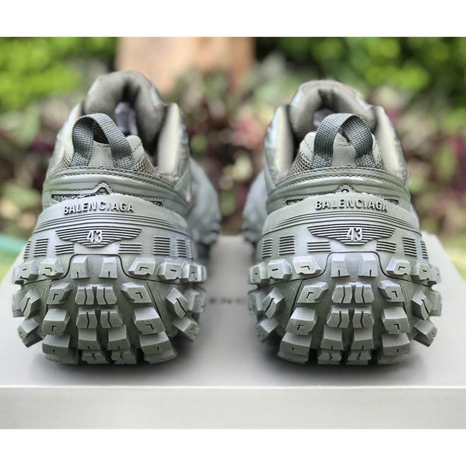 Balenciaga Defender Sneaker In Dark Green Mesh And Nylon - 