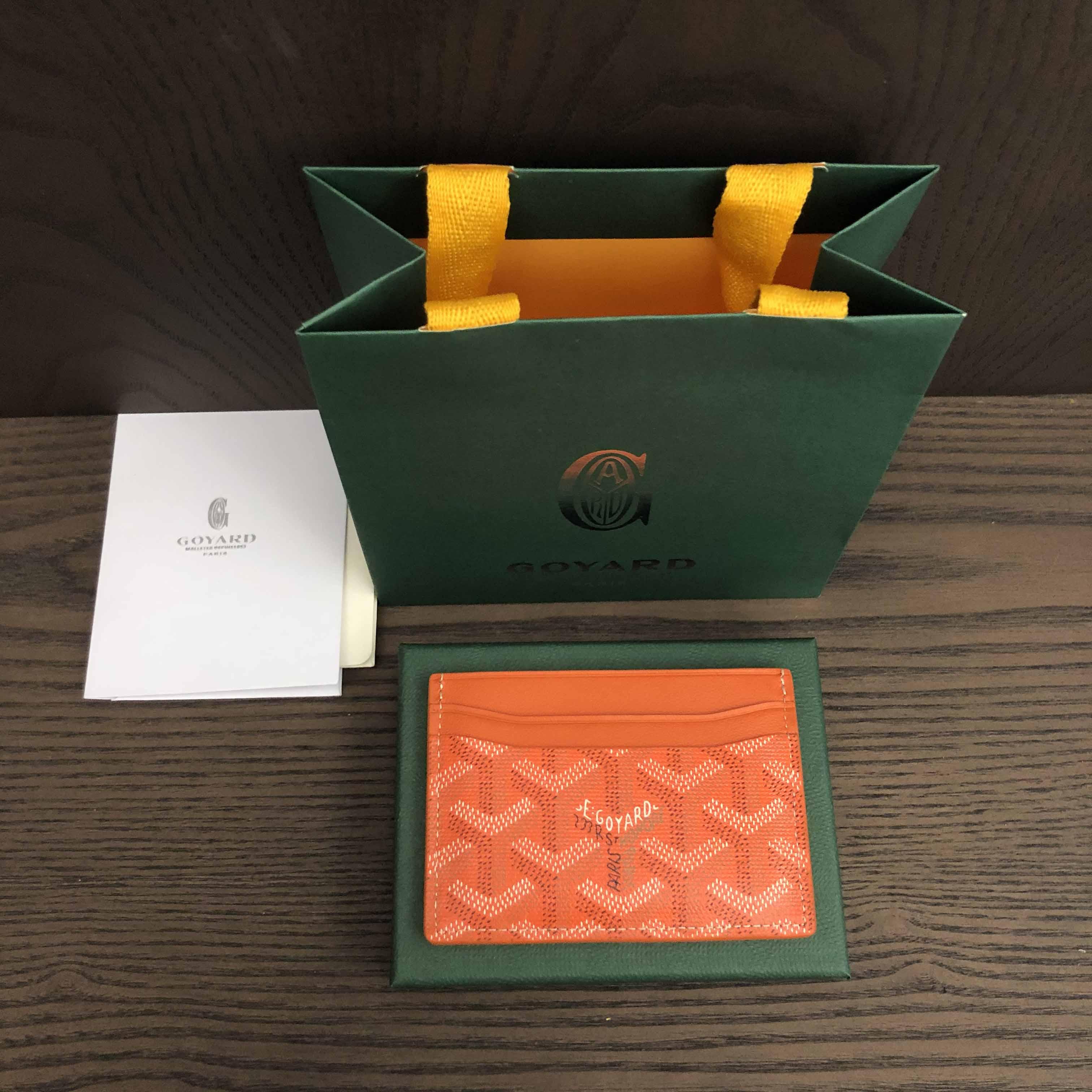 Goyard Card Holder Orange - DesignerGu