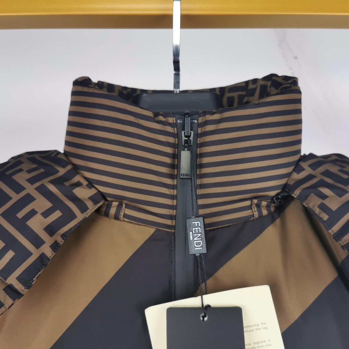 Fendi Brown Nylon Down Jacket - 