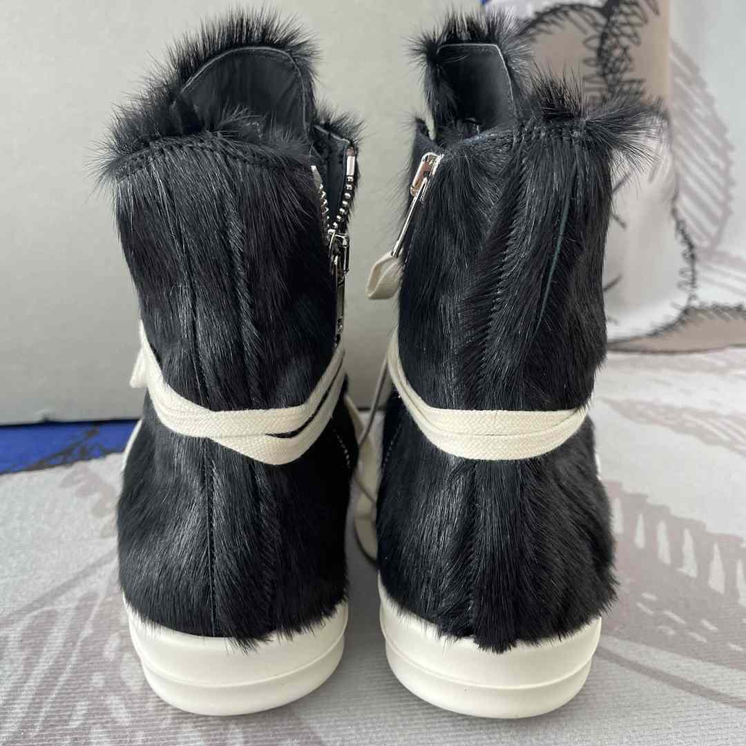 Rick Owens High Top Sneakers In Black - 