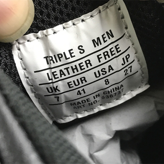 Balenciaga Triple S Logotype Sneaker In Black And White Technical Material - DesignerGu