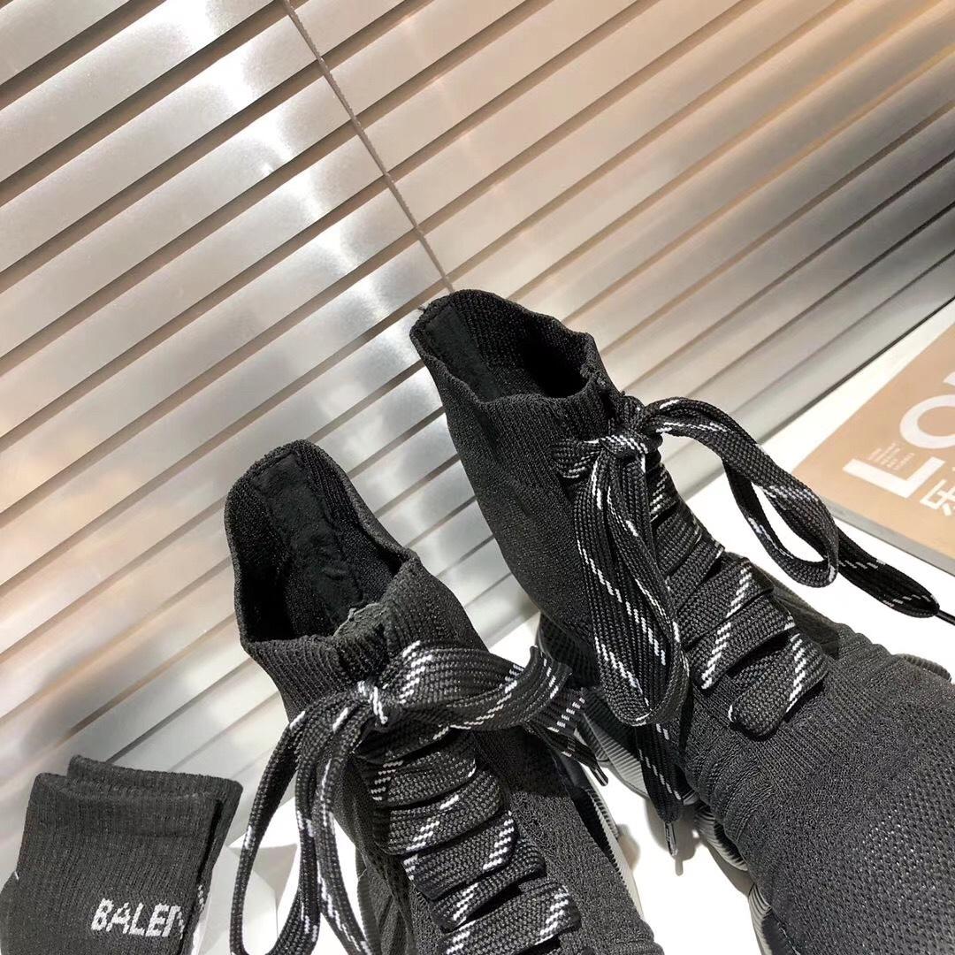 Balenciaga Speed 2.0 Lace-Up Sneaker In Black Recycled Knit - 
