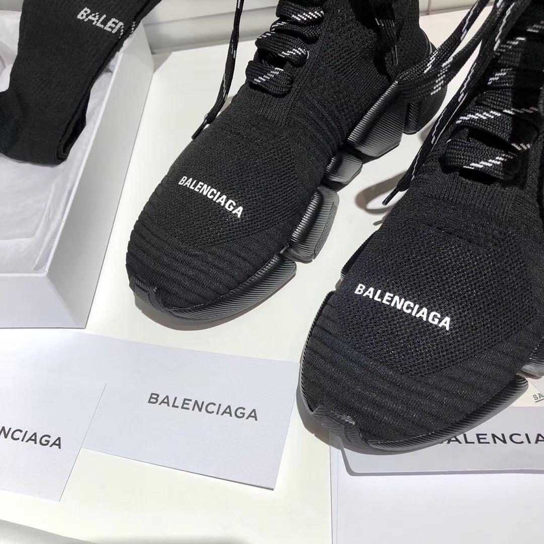 Balenciaga Speed 2.0 Lace-Up Sneaker In Black Recycled Knit - 