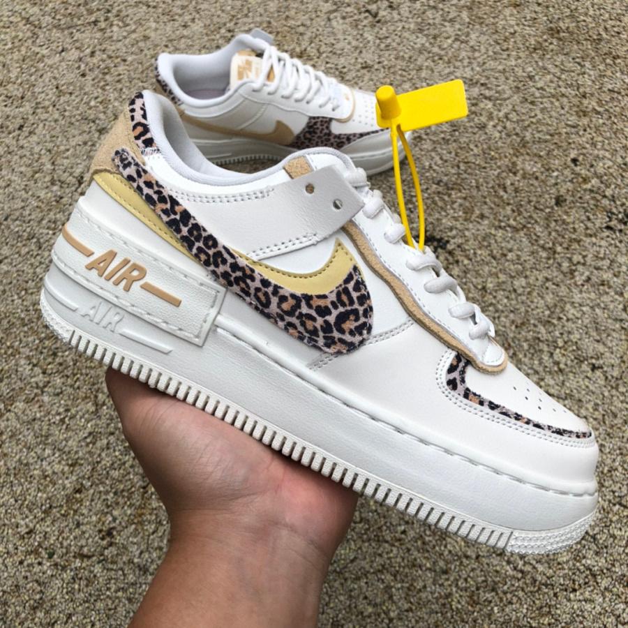 Nike WMNS Air Force 1 Shadow"Beige/Brown Leopard" Sneaker   CI0919-120 - 