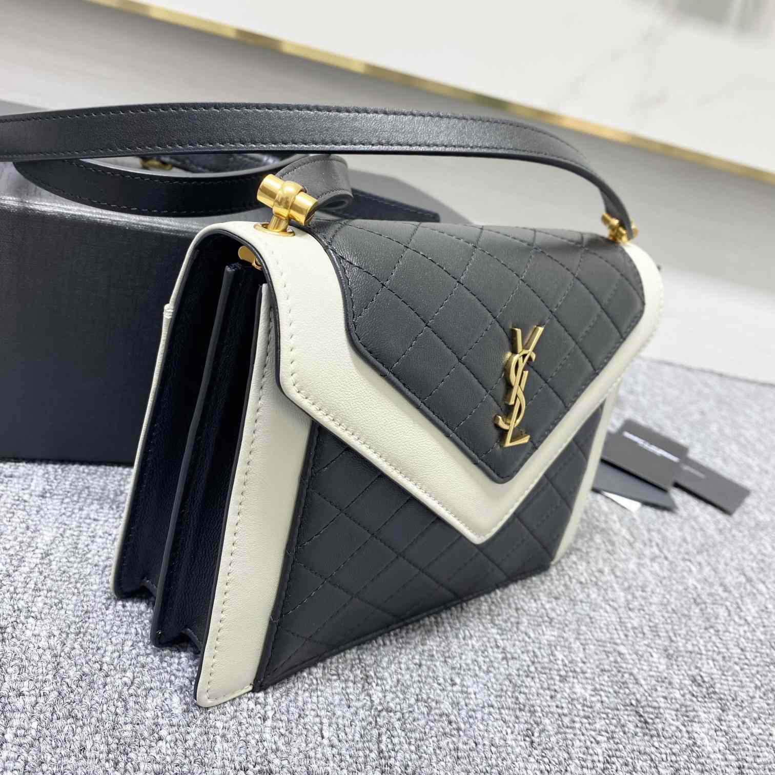 Saint Laurent Gaby Mini Satchel In Quilted Lambskin - 