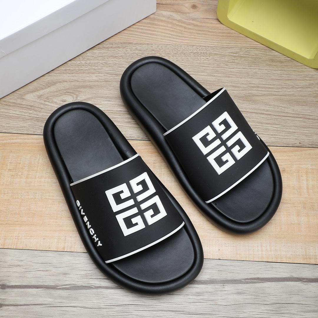 Givenchy 4G Logo Rubber Slides Sandals - DesignerGu