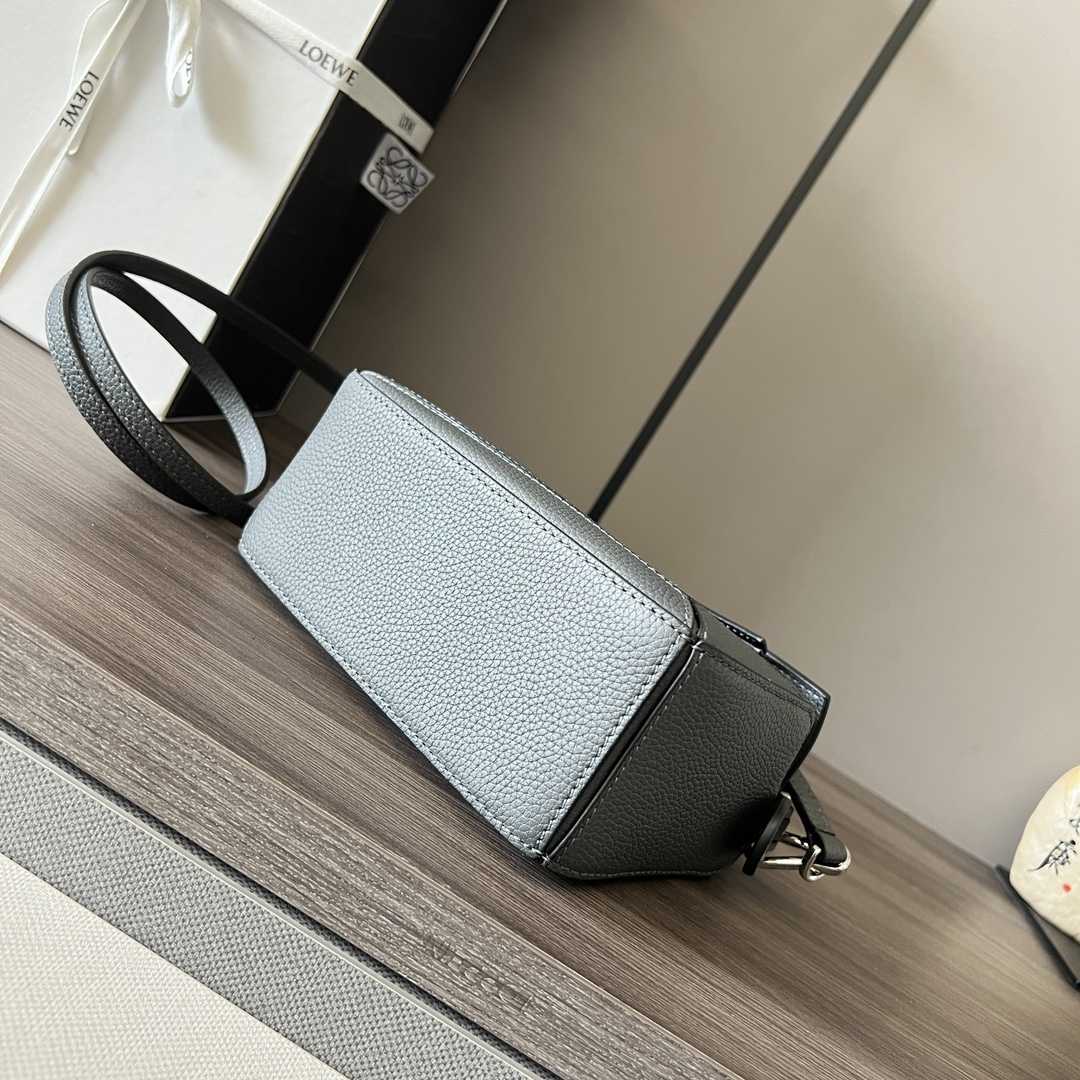 Loewe Small Puzzle Bag In Soft Grained Calfskin Grey Color - DesignerGu