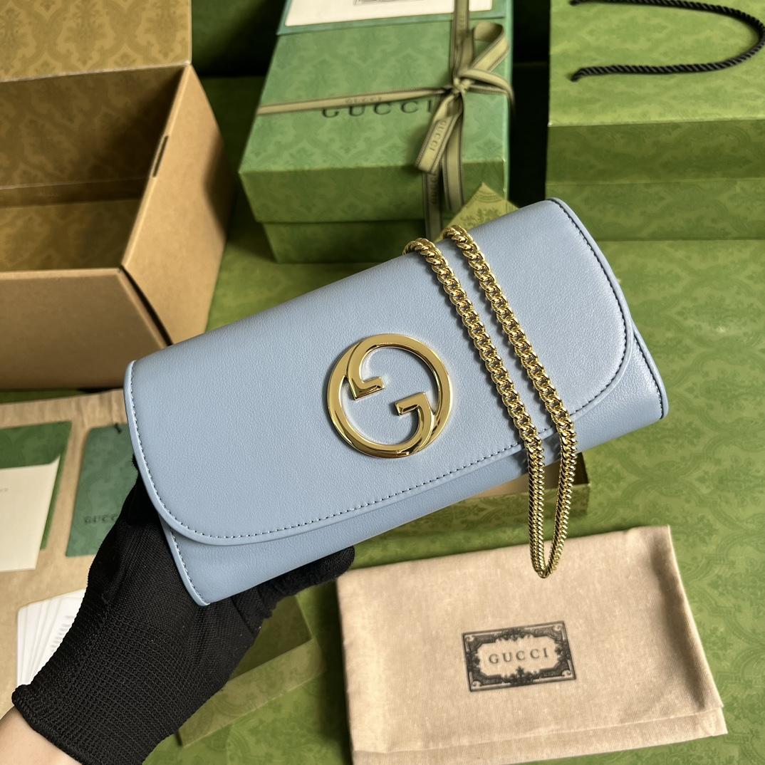 Gucci Blondie Continental Chain Wallet(21x10.5cm) - DesignerGu