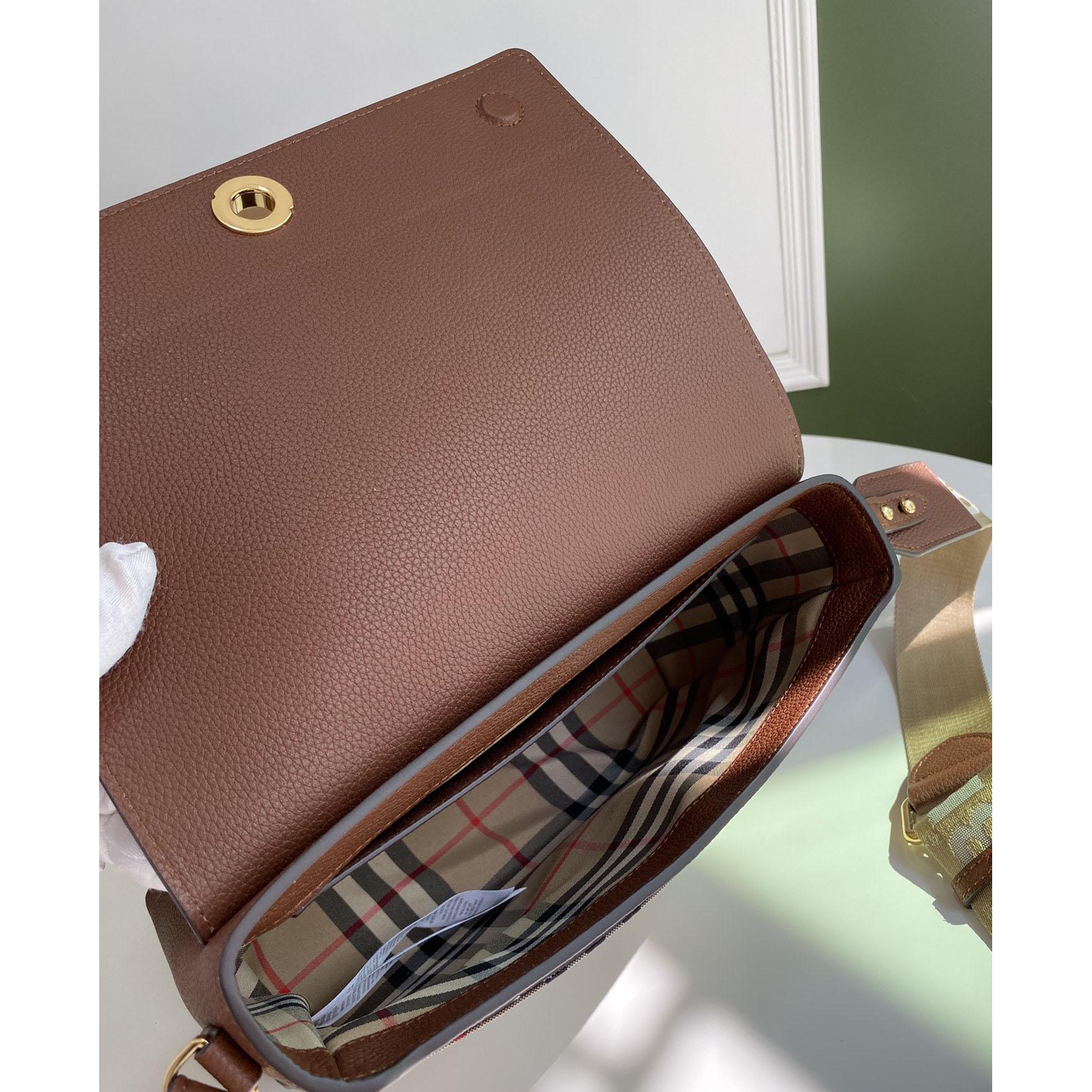 Burberry Vintage Check And Leather Note Crossbody Bag(25-18-8.5CM) - DesignerGu