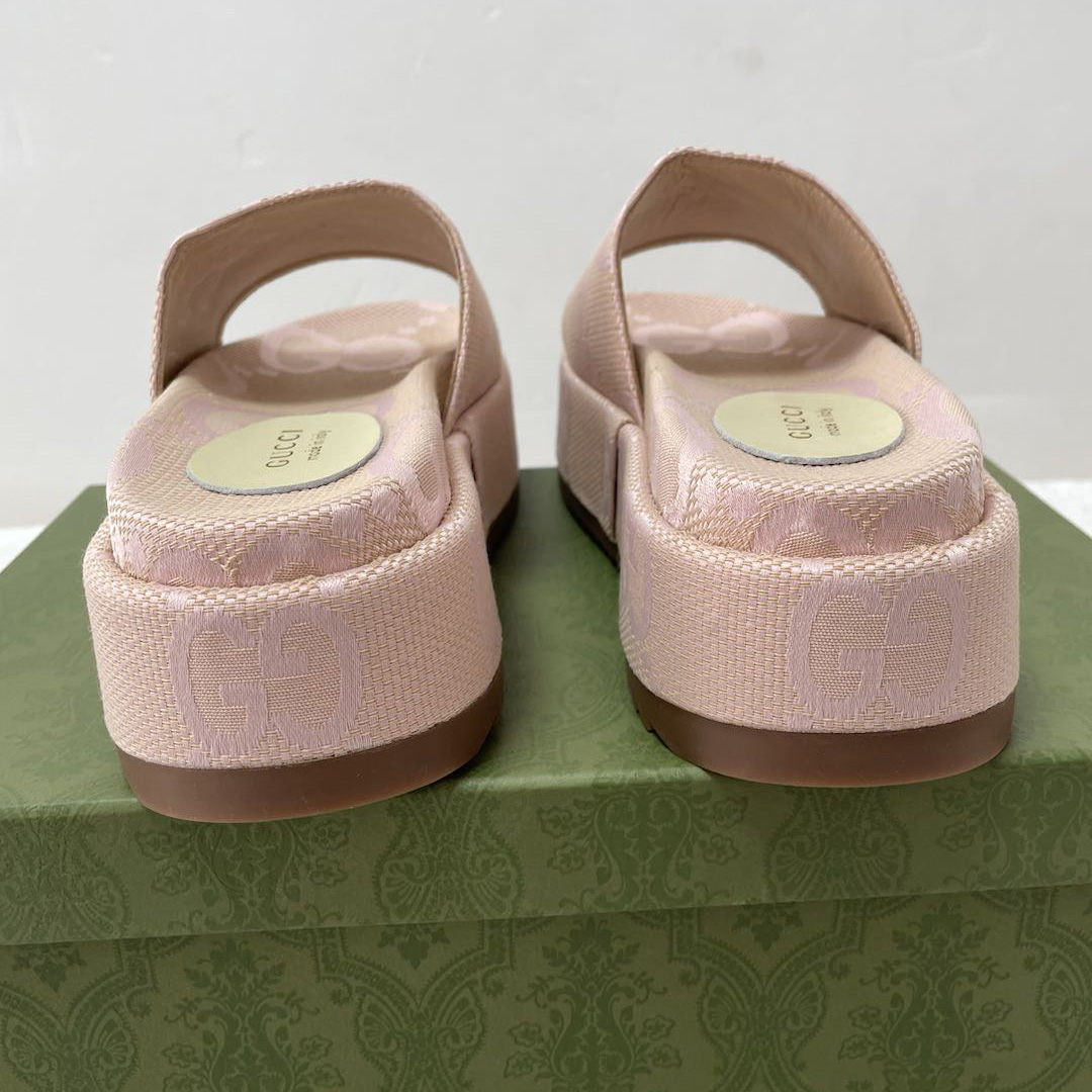 Gucci Women's Jumbo GG Platform Slide Sandal - 