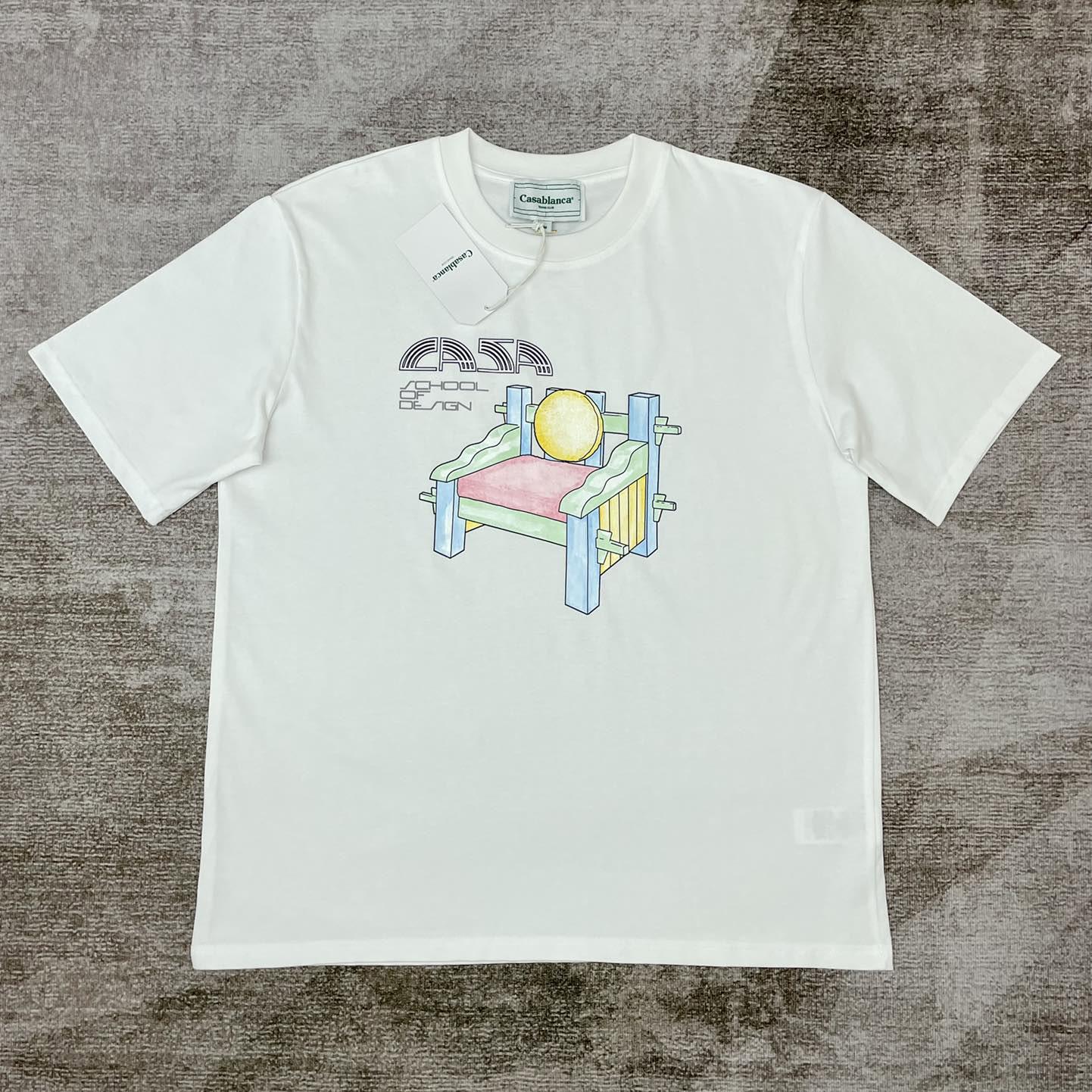Casablanca School of Design print T-shirt - DesignerGu
