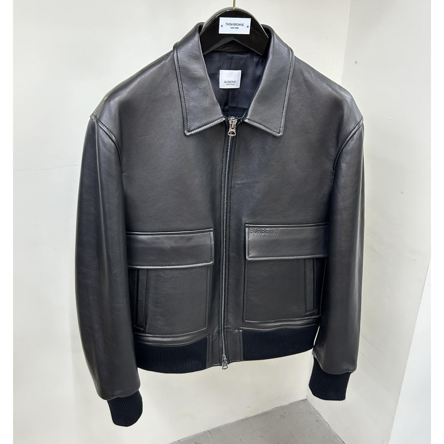 Burberry Leather Jacket   - DesignerGu