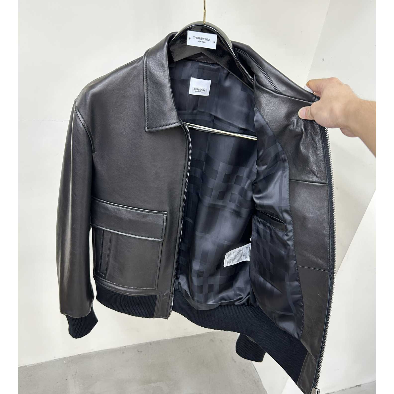 Burberry Leather Jacket   - DesignerGu