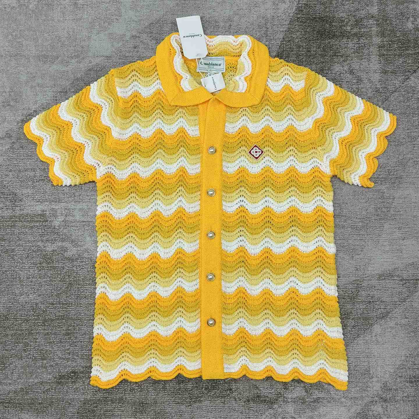 Casablanca Wavy Gradient Crochet Shirt - DesignerGu